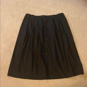 Elegant Black Button-Down Skirt